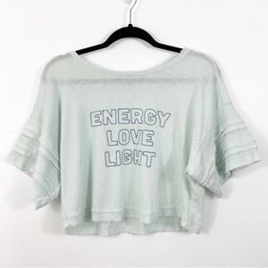 Free People Movement Cotton raw hemp crop top